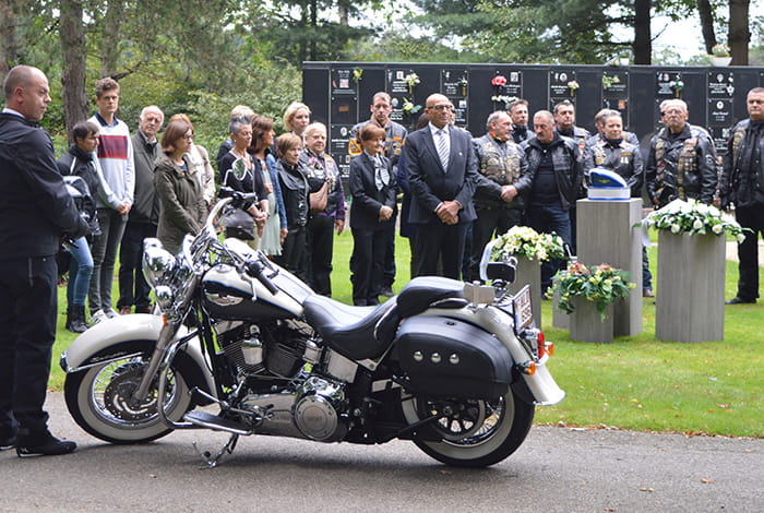 Funérailles moto